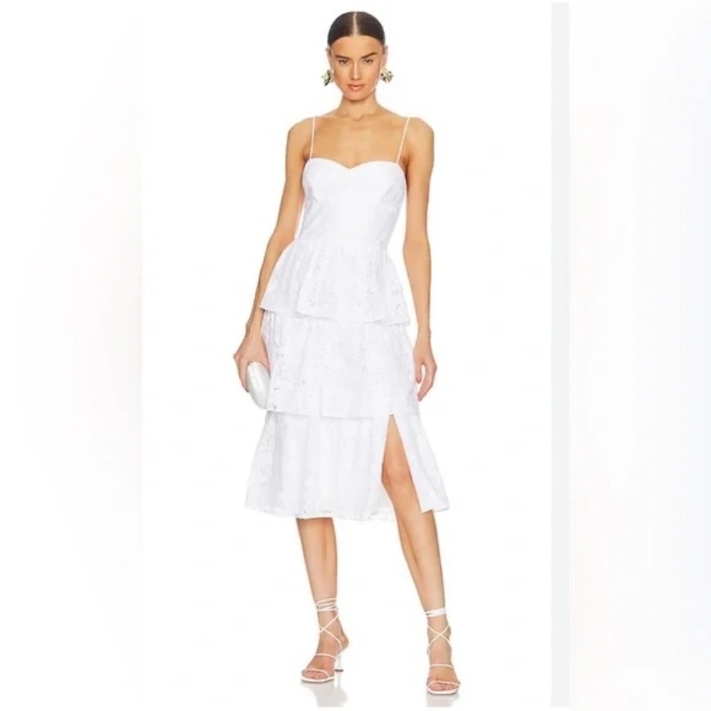 Amanda Uprichard Rosalia White Lace Dress - Small